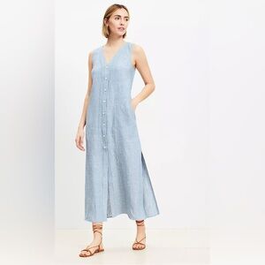 LOFT Light Blue Maxi Dress